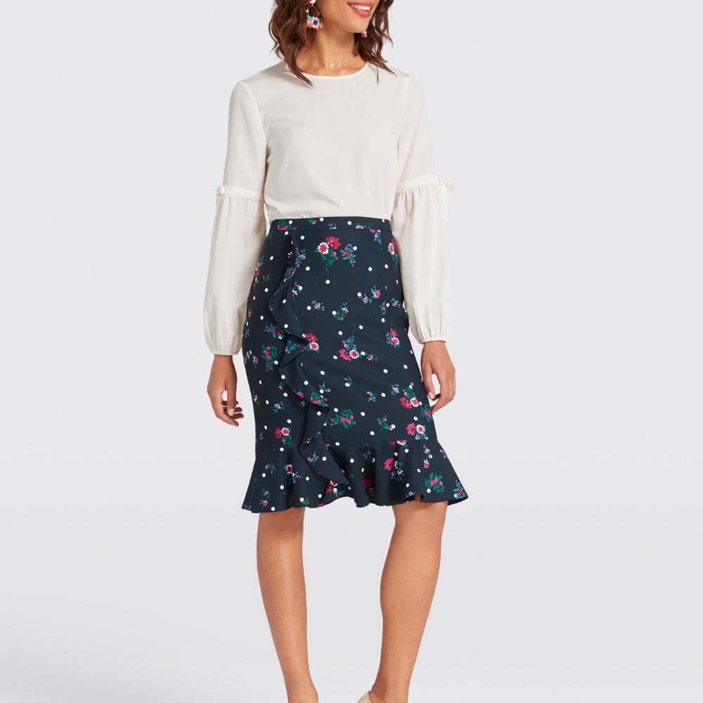 NWT Draper James Collection Bouquet Floral Skirt